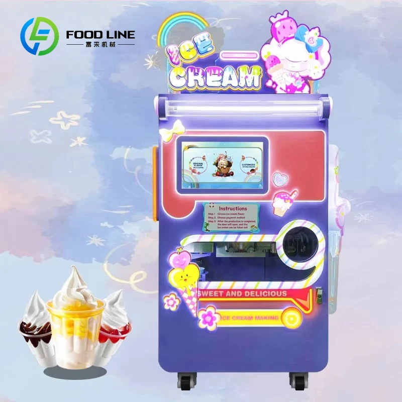 Distributeur automatique de crèmes glacées 24h/24, distributeur de produits surgelés en libre-servic