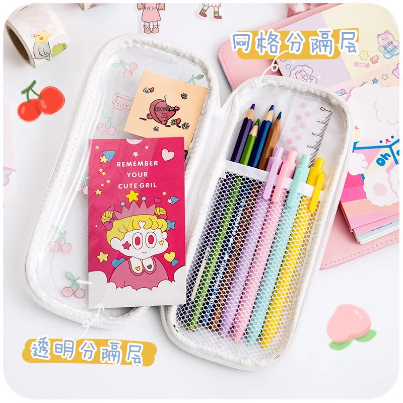 1Pcs Kawaii Pencil Case Small fresh fruit Gift Estuches School Pencil Box Pencilcase Pencil Bag School Supplies Stationery