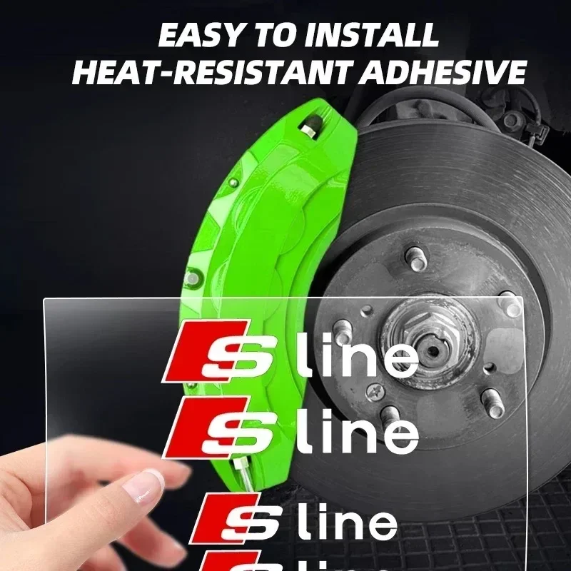 Car Brake Caliper Sticker Heat Resistant Decals Auto Accessories For Quattro for Audi S Line A1 A3 A4 A6 A7 Q3 Q5 Q7 RS3 RS4 RS5 view 6