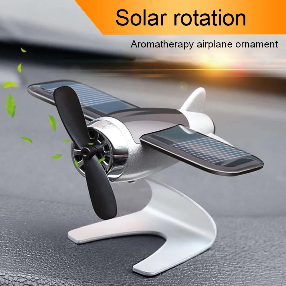 Car Air Freshener Smell In The Styling Solar Airplane Model Center Console Decoration Auto Fragrance Air Fresheners