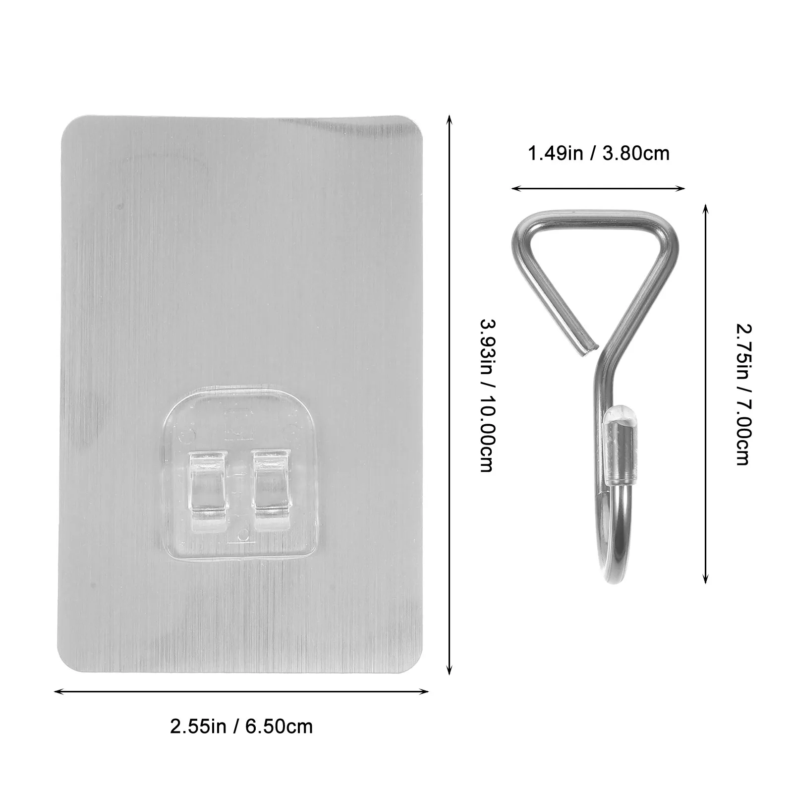10Pcs Strong Stick on Hooks Extra Heavy Duty Large Adhesive Wall Hooks Hanging Organizer for Jackets Hats Scarves Cups Purse
