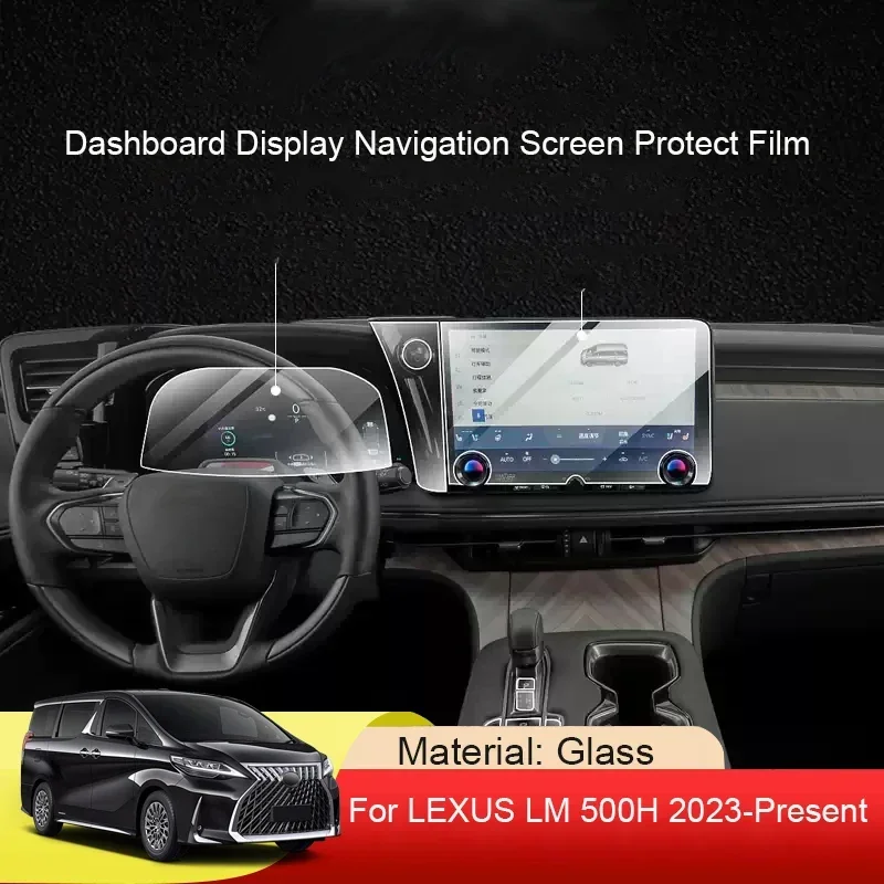 

Car GPS Navigation Screen Protect Tempered Film Auto Accessories For Lexus LM 500H 2023-Present Dashboard Display TPU Sticker