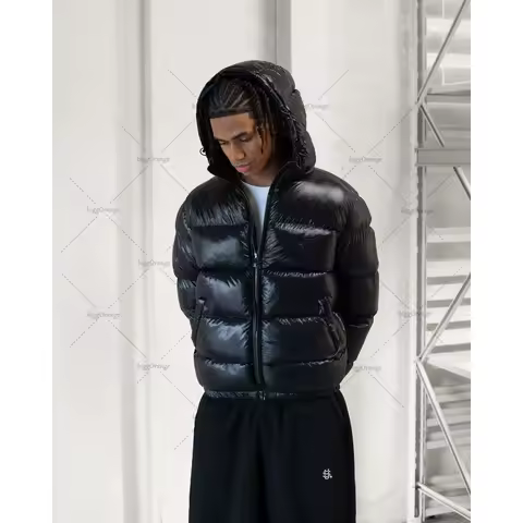 2025 Trendy High Street Retro Casual Solid Color Zipper Coat Street Hip-Hop Streetwear Men Harajuku Gray Camouflage Warm Jacket