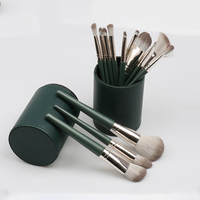 PU Leather Cosmetic Brush Storage Box Pen Holder Living Room Bedroom Desktop Makeup Brush Lipstick Eyebrow Pencil Organizer Box