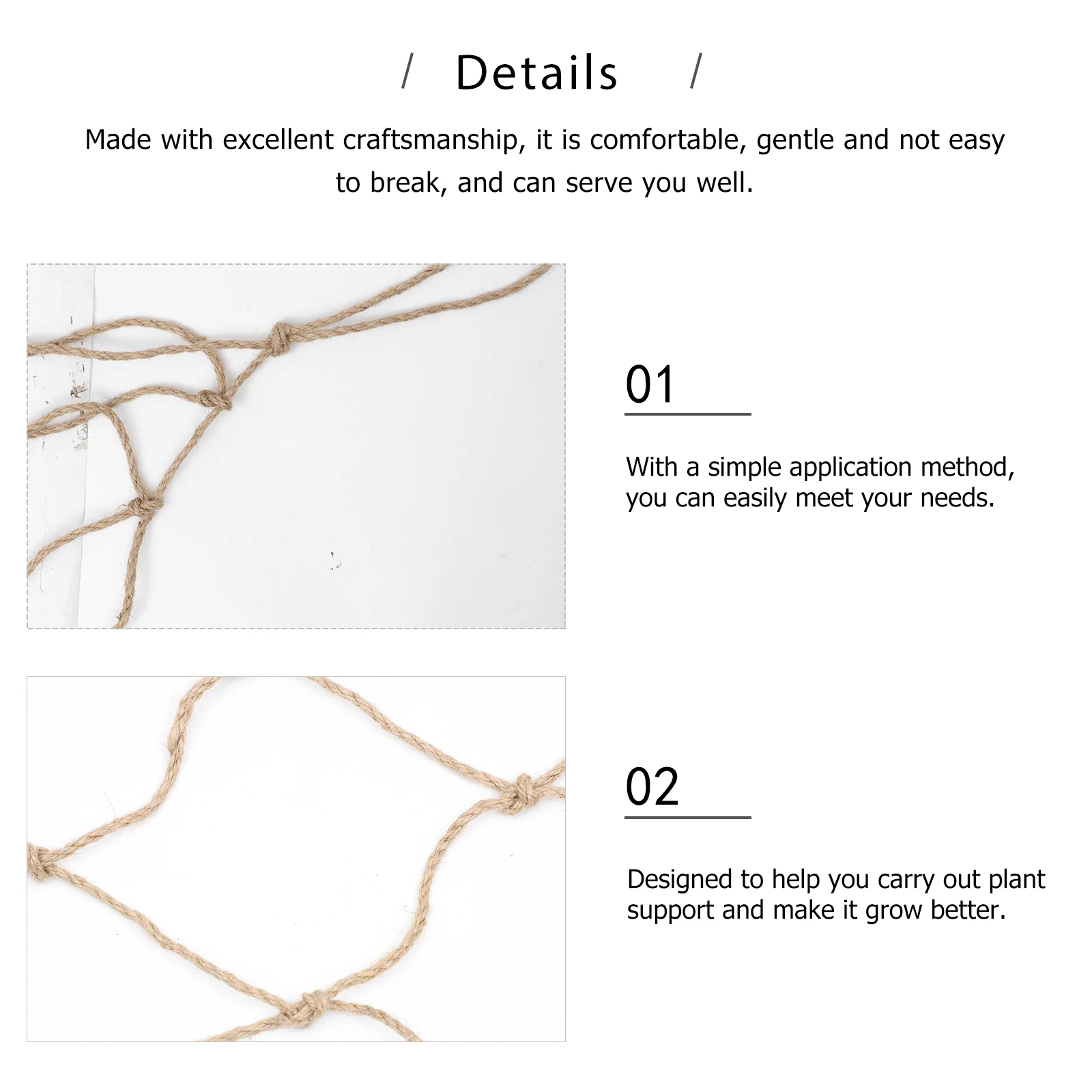 

1pc Gardening Plant Protective Netting Mesh Plant Support Net Tomatoes Cucumbers Grapes Hemp Rope Material Durable Gardening