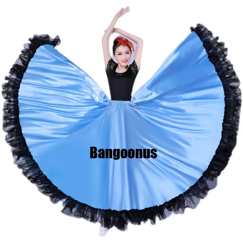 Woman Spanish Bullfight Skirt Opening Dance Costume Belly Dance Skirt Flamenco Swing Skirt Group Dance Costume Performance skirt