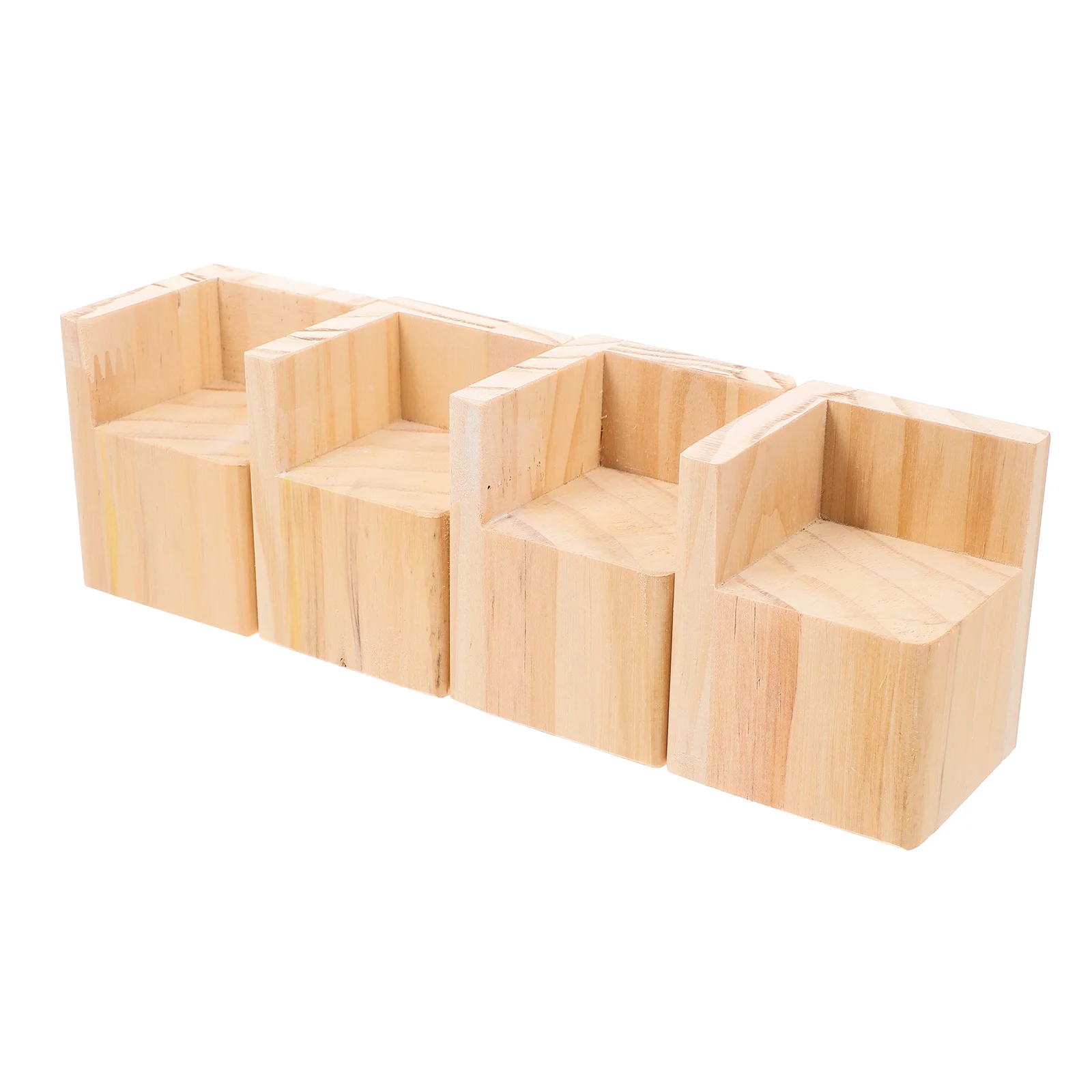 

4Pcs Square Wood Furniture Risers Heavy Duty Leg Extenders for Sofa Desk Table Chair Furniture Height Extenders