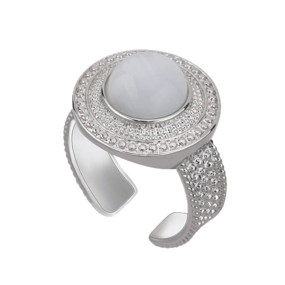 XIYANIKE الأبيض ضوء القمر القط العين حجر قابل للتعديل خواتم الاصبع للنساء موضة جديدة مجوهرات نسائية هدية حفلة عطلة anillos #5