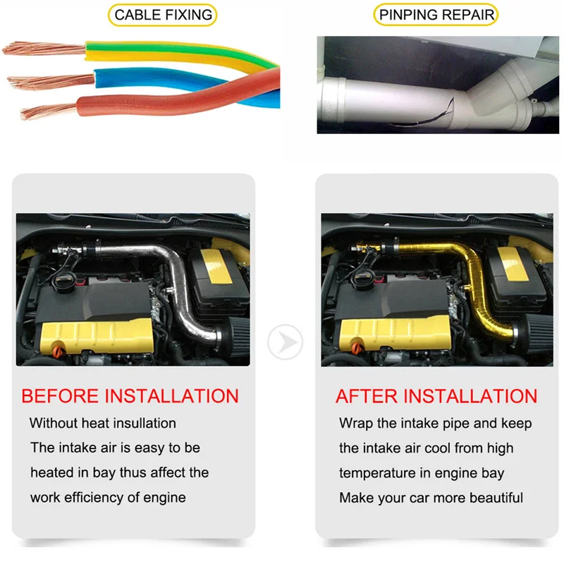 

500x5x0.1cm Durable Aluminum Foil Tape Heat Resistant Adhesive Sealing Tape Waterproof Radiation Protection for Hvac Repair