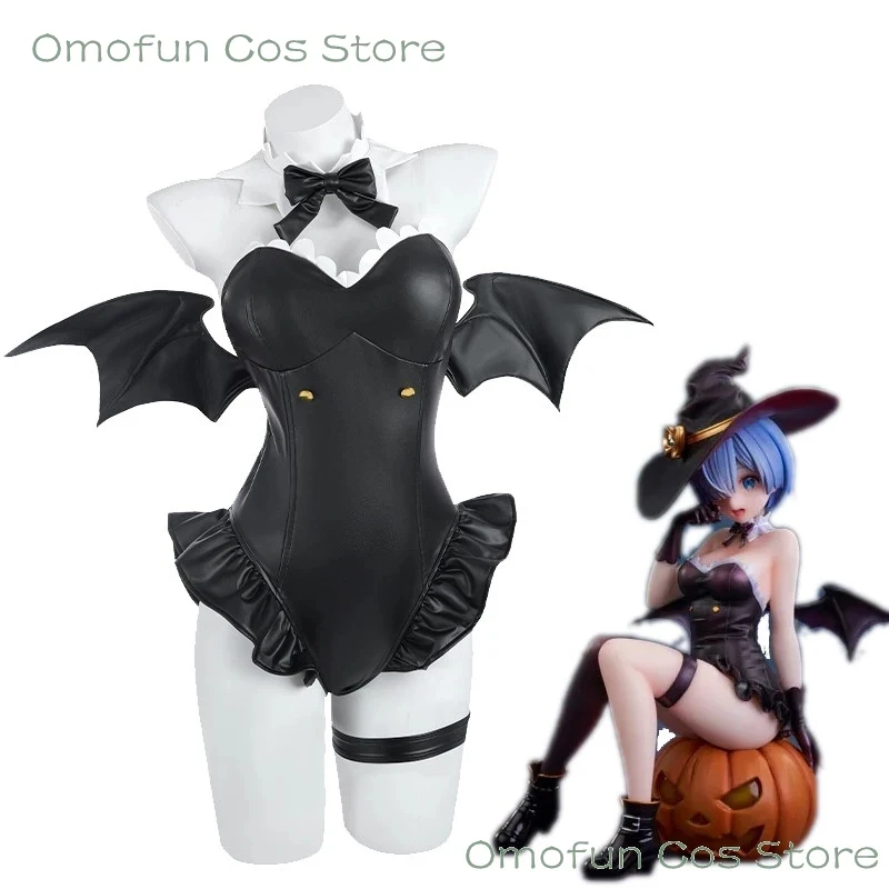 

ABC123Anime Re:zero Rem Cosplay Dress Figure Same Style Phantom Night Wizard Costume Black Sexy Cos Women Girls Hallow3;b,6/k'5;