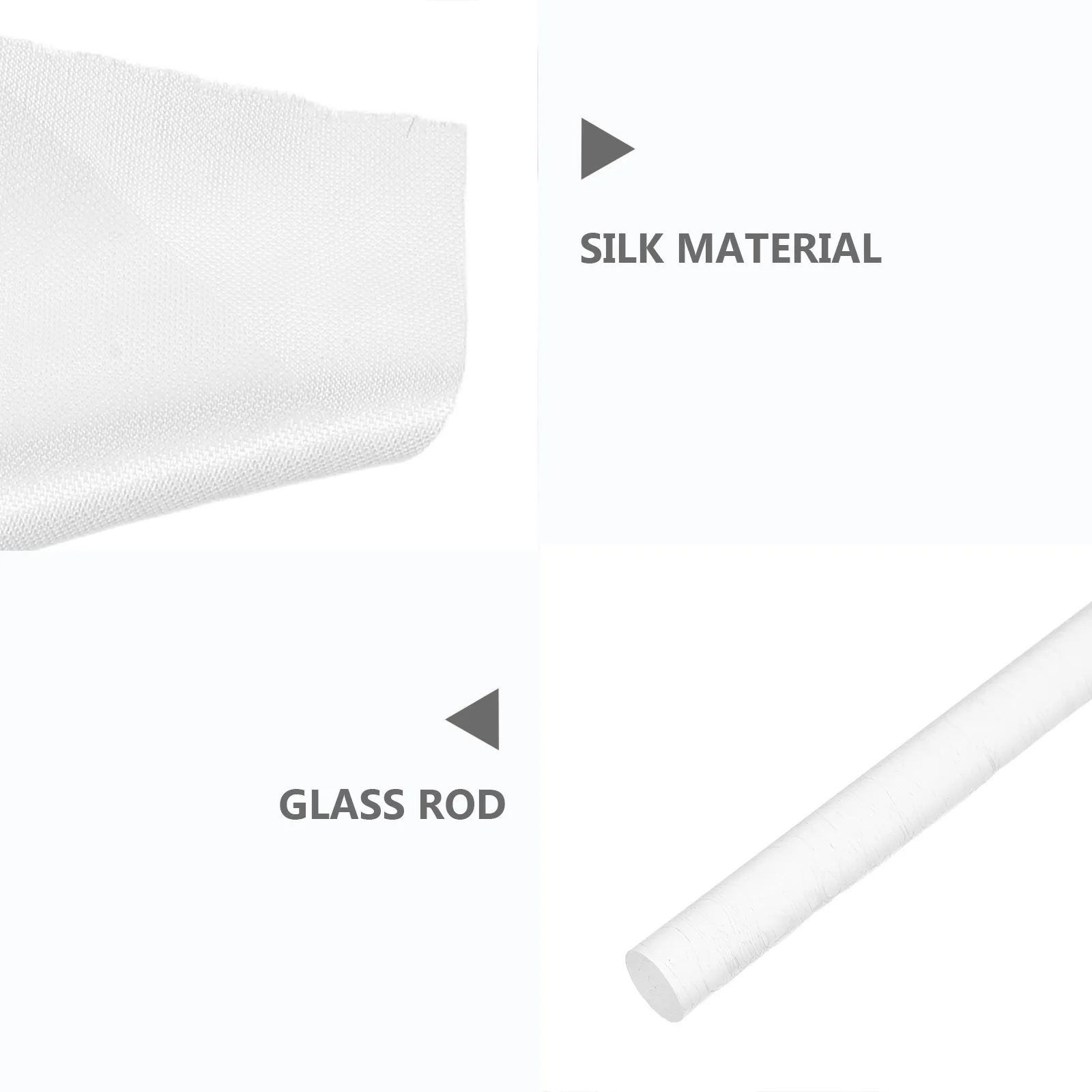 1 مجموعة مجموعة تجربة كهرباء قضيب زجاجي القماش لمدرسة الثانوية فئة الفيزياء وسائل تعليمية لوازم مشروع العلوم