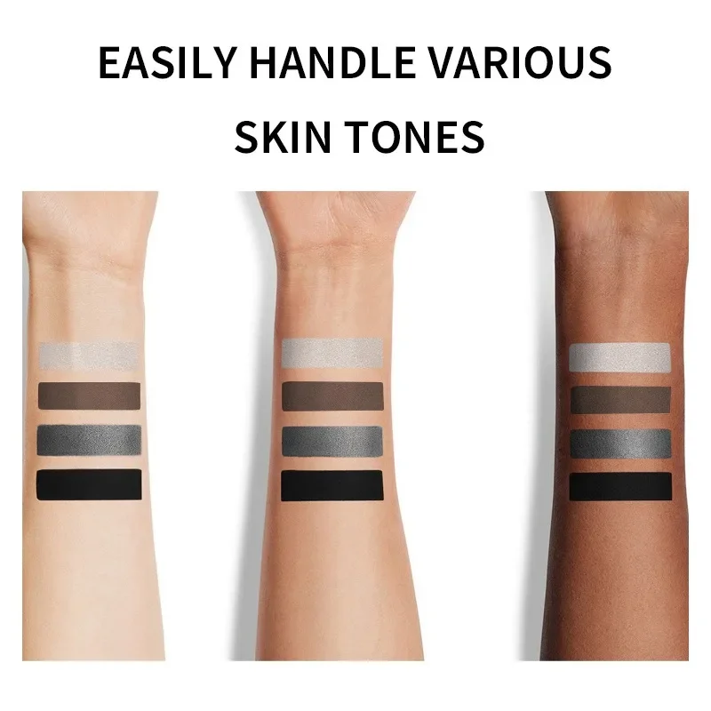 Black Waterproof Eyeliner Paste Quick-Drying Matte Finish Single-End Pen Rich Solid Color for Eyes