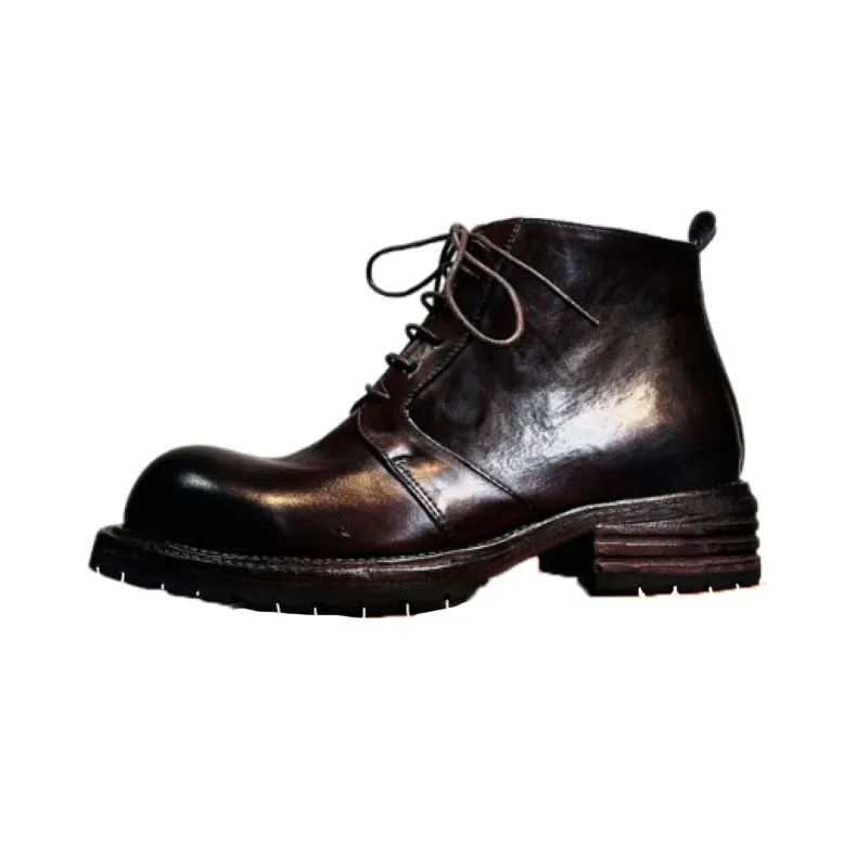 

Men's Cowhide Leather Boots, Premium Horsehide Boots for Hiking, Office & Outdoor Wear Fashionable Horsehide Boots AJ3107