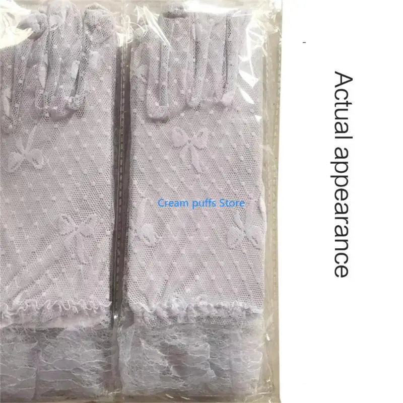 50LE Bridal Wrist Gloves Short Lace Gloves Tea Party Gloves Women Lace Gloves Banquet Gloves gloves Dance Gloves