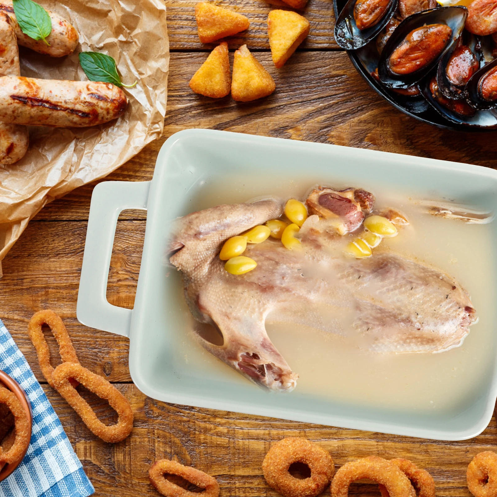 

1 шт. креативный керамический противень для выпечки, универсальный противень для хранения, износостойкая миска для запеченного сыра, риса, кухонная сковорода