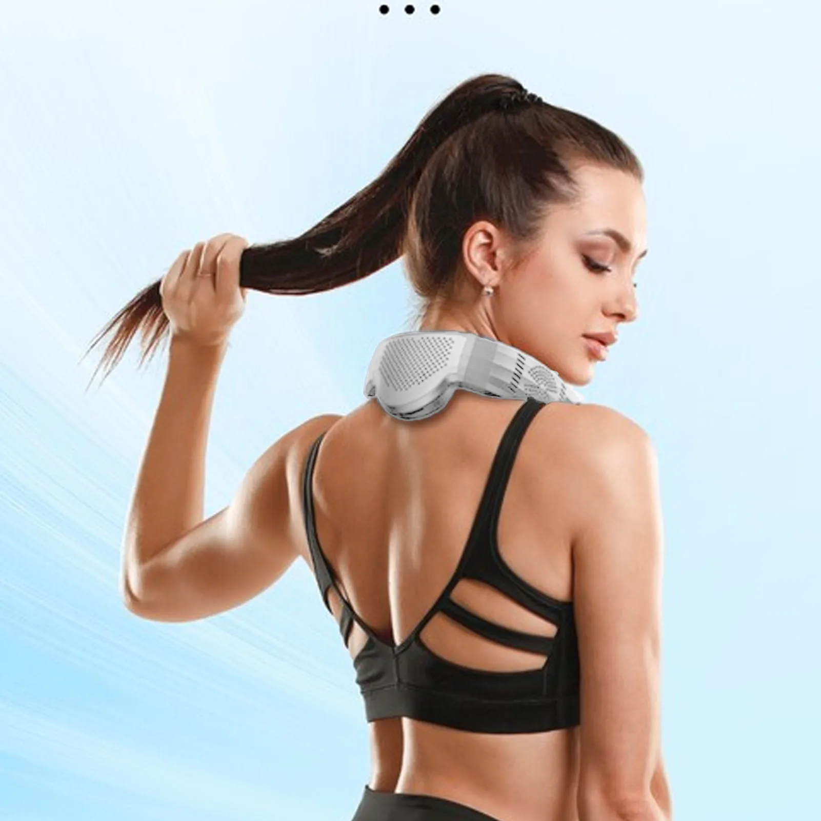 

Neck Cooling Fan Neck Fan Semiconductor Cooling and Heating Dual Use Lightweight Quiet Battery Operated Neck Fan for Beach