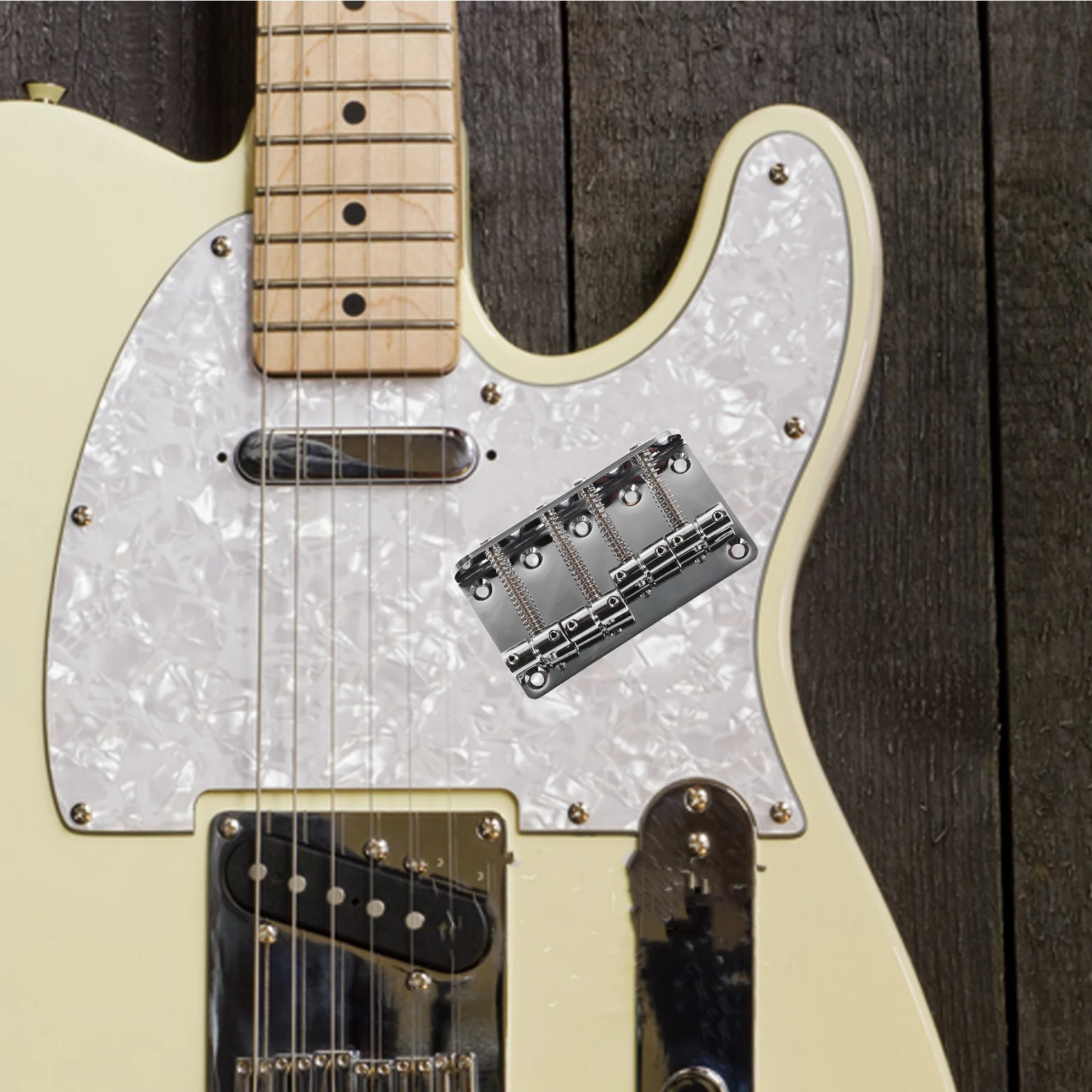 

Bass Guitar Bridge 4 String Hard Tail Metal Top Load Stable Replacement for Electric Bass Guitar Long Lasting Fiddle Parts