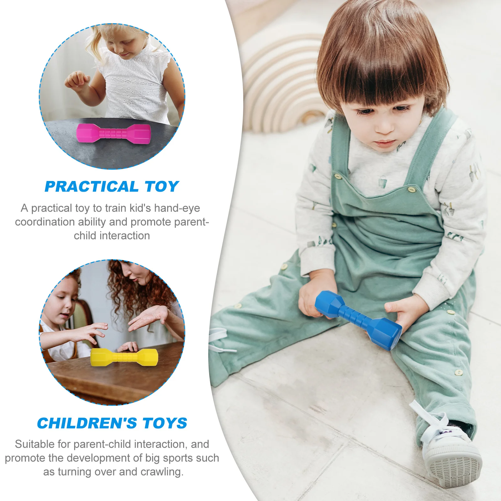 

5Pcs Baby Hand Dumbbell Plastic Kids Fitness Barbell Exercise Home Workout Kindergarten Equipment Dumbbell for Kid