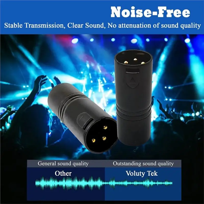 ABZC 3Pin 120 Ohm XLR Terminator DMX512 Adapter 2Pcs for Lighting Audio Systems Signal Stabilizer Metal Housing