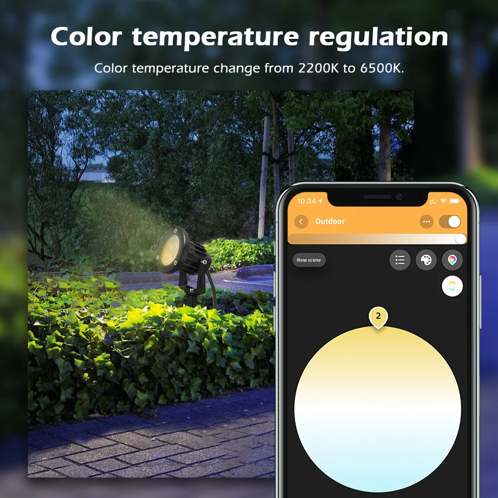 GLEDOPTO Zigbee 3.0 Pro 7W Oświetlenie zewnętrzne AC/DC 24V LED Światło ogrodowe kompatybilne z aplikacją Tuya Voice 2.4G RF Pilot zdalnego sterowania