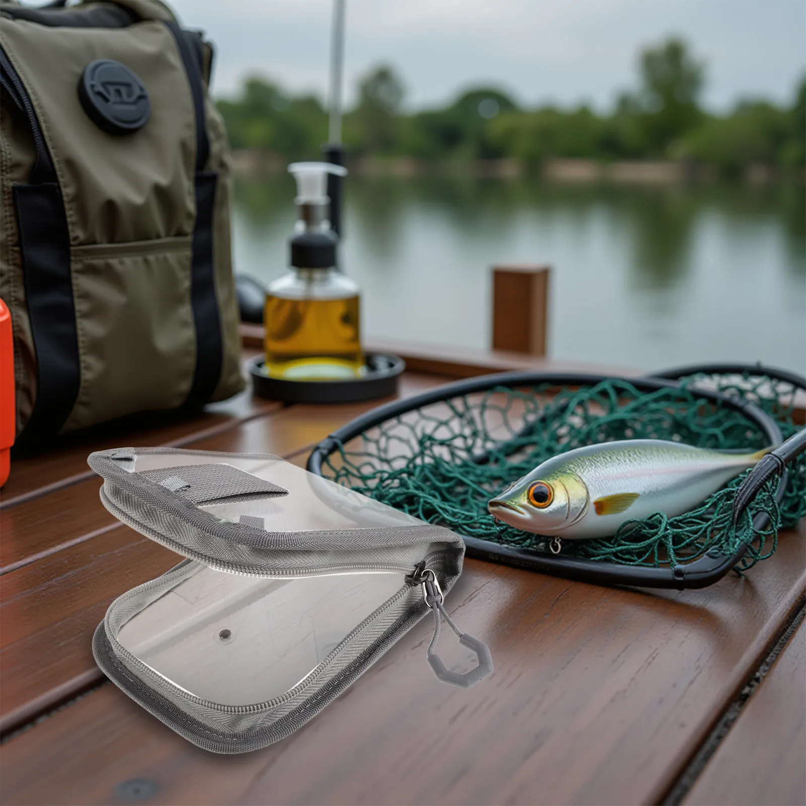 

Портативная сумка для рыболовных приманок (2 шт.) - Органайзер для хранения приманок на 6 секций - Водонепроницаемый мягкий пластиковый кейс для приманок из мягкого пластика для креветочных приманок и других приманок