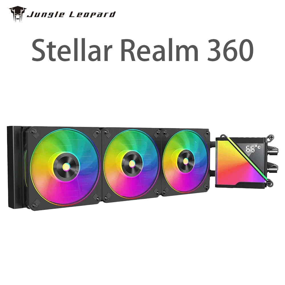 

360mm CPU water-cooled radiator ARGB screen 1851 pin digital temperature display AM5 Jungle Leopard Stellar Realm