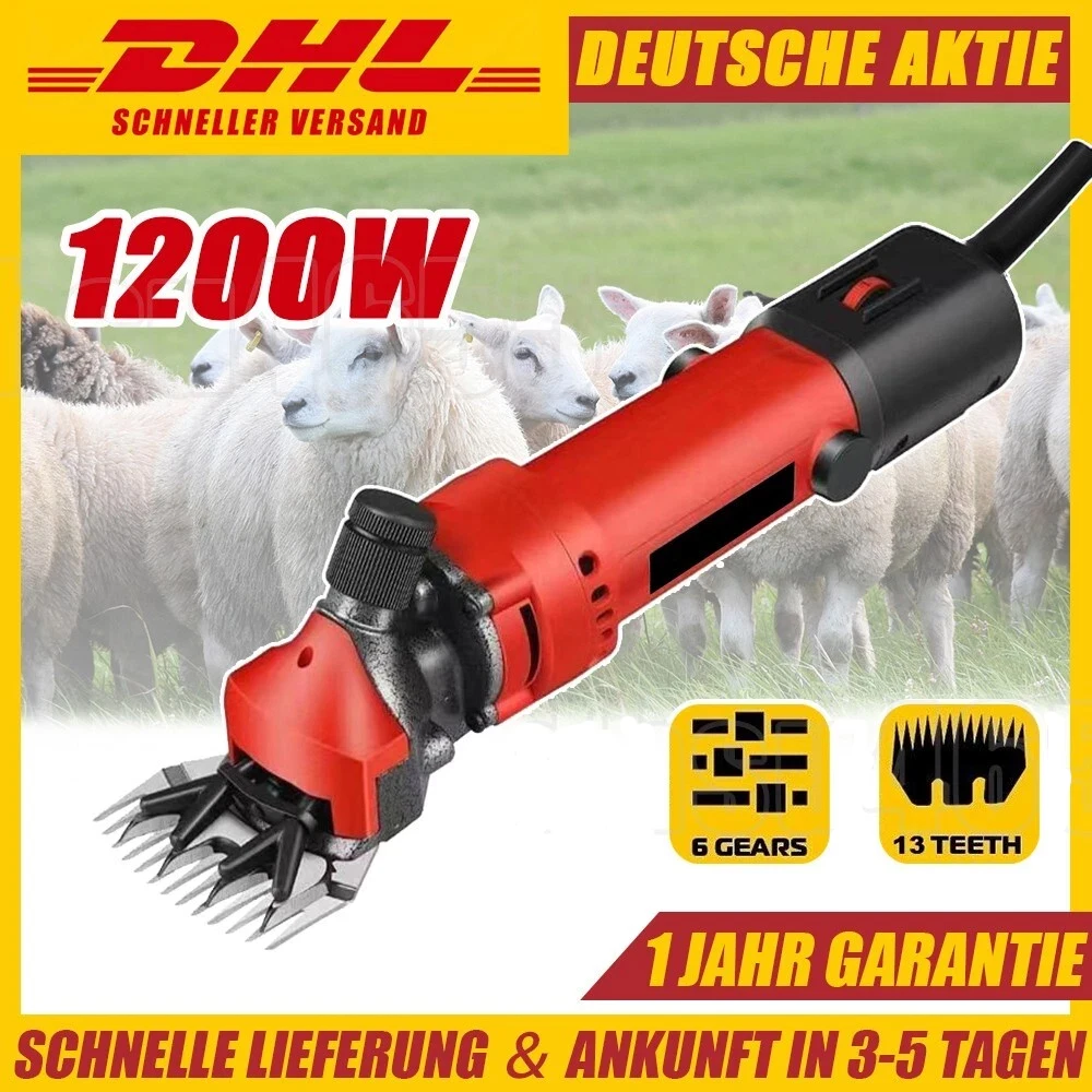 1200 واط 6 سرعة 13 الأسنان المكونات في الكهربائية الأغنام مقص شعر الحيوانات الأليفة القص عدة القص الصوف قطع الماعز الحيوانات الأليفة القص مزرعة قطع