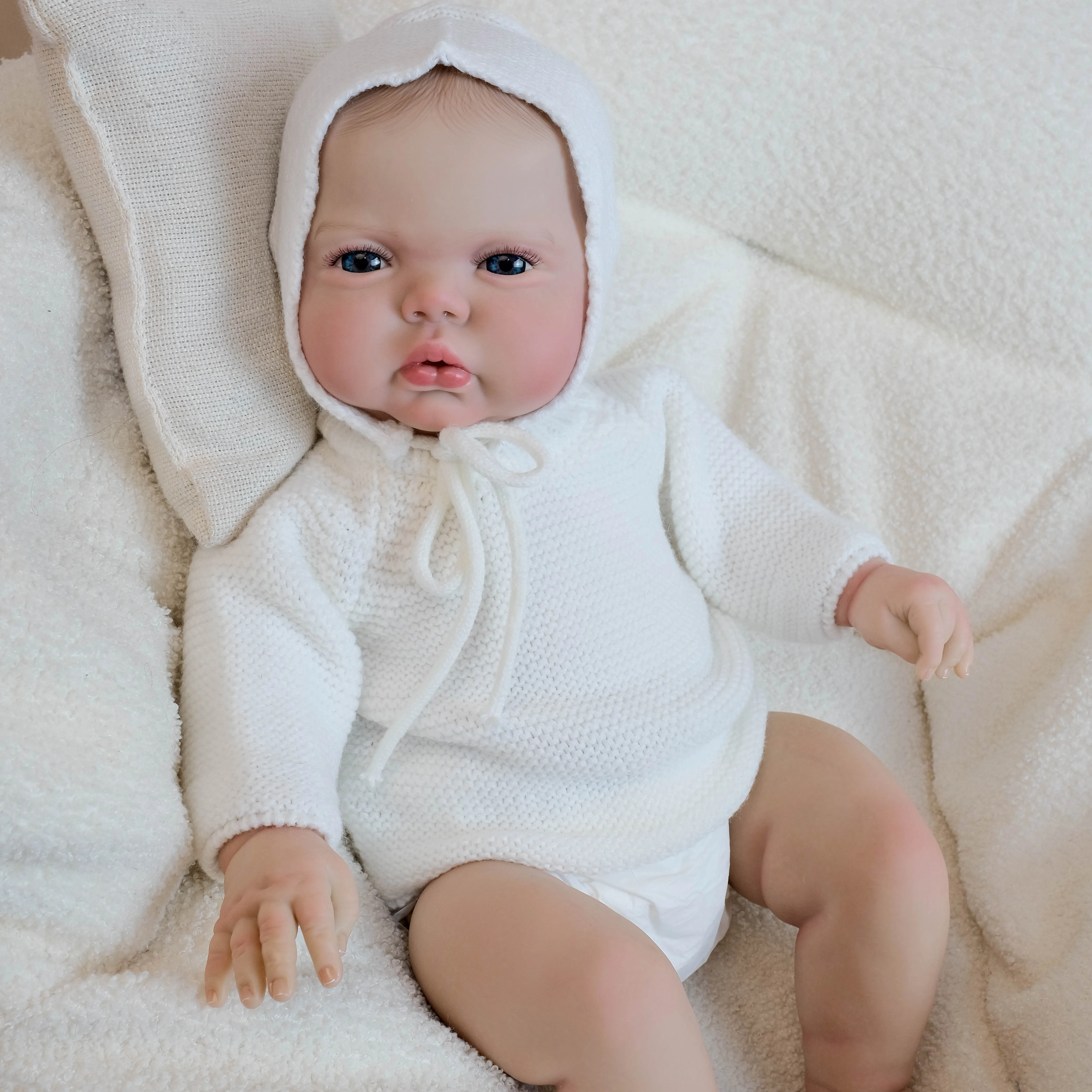 19 Polegada picles pano macio corpo reborn bebê boneca realista múltiplas camadas pintura 3d pele com veias visíveis mão desenhar cabelo