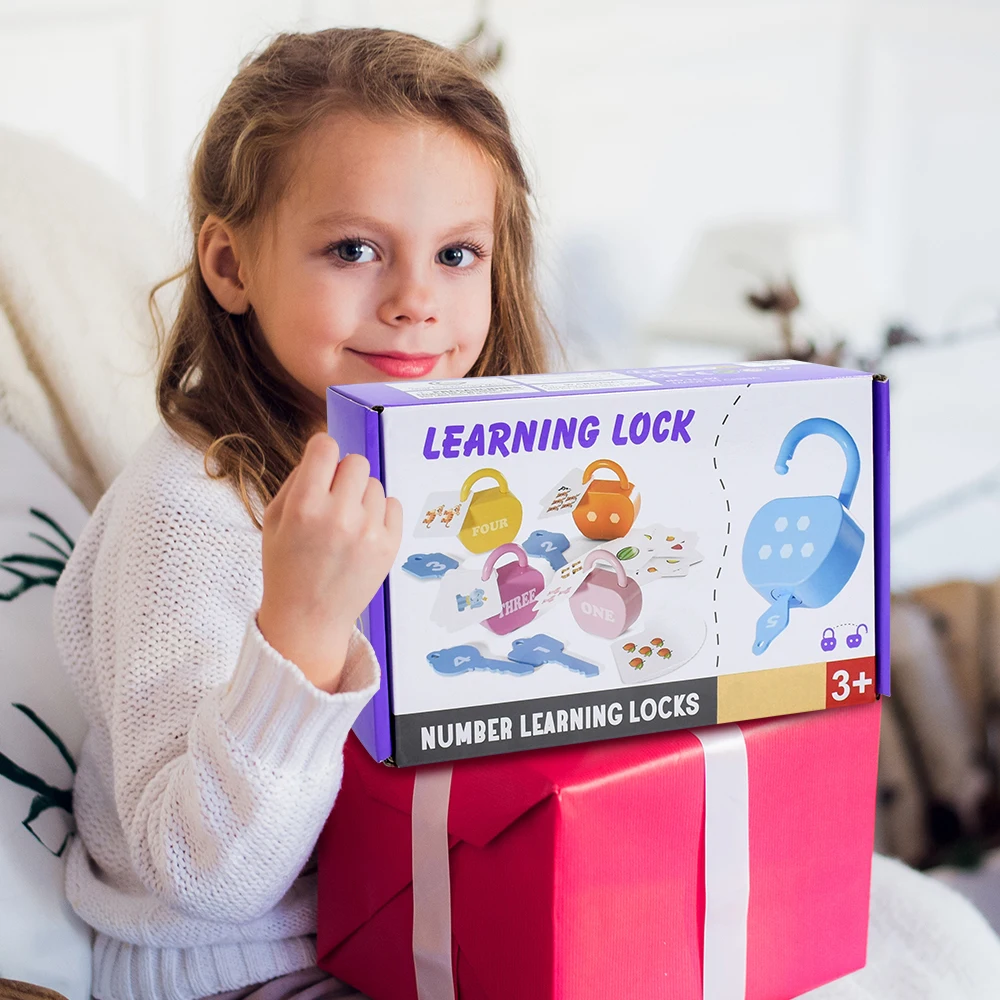 10 Set Apple Locks Schlüssel Karten Passende Spielzeuge Kinder Bildungs Lernen Passenden Zählen Homeschool Mathematik Spielzeug Geschenk für 3 + Kind