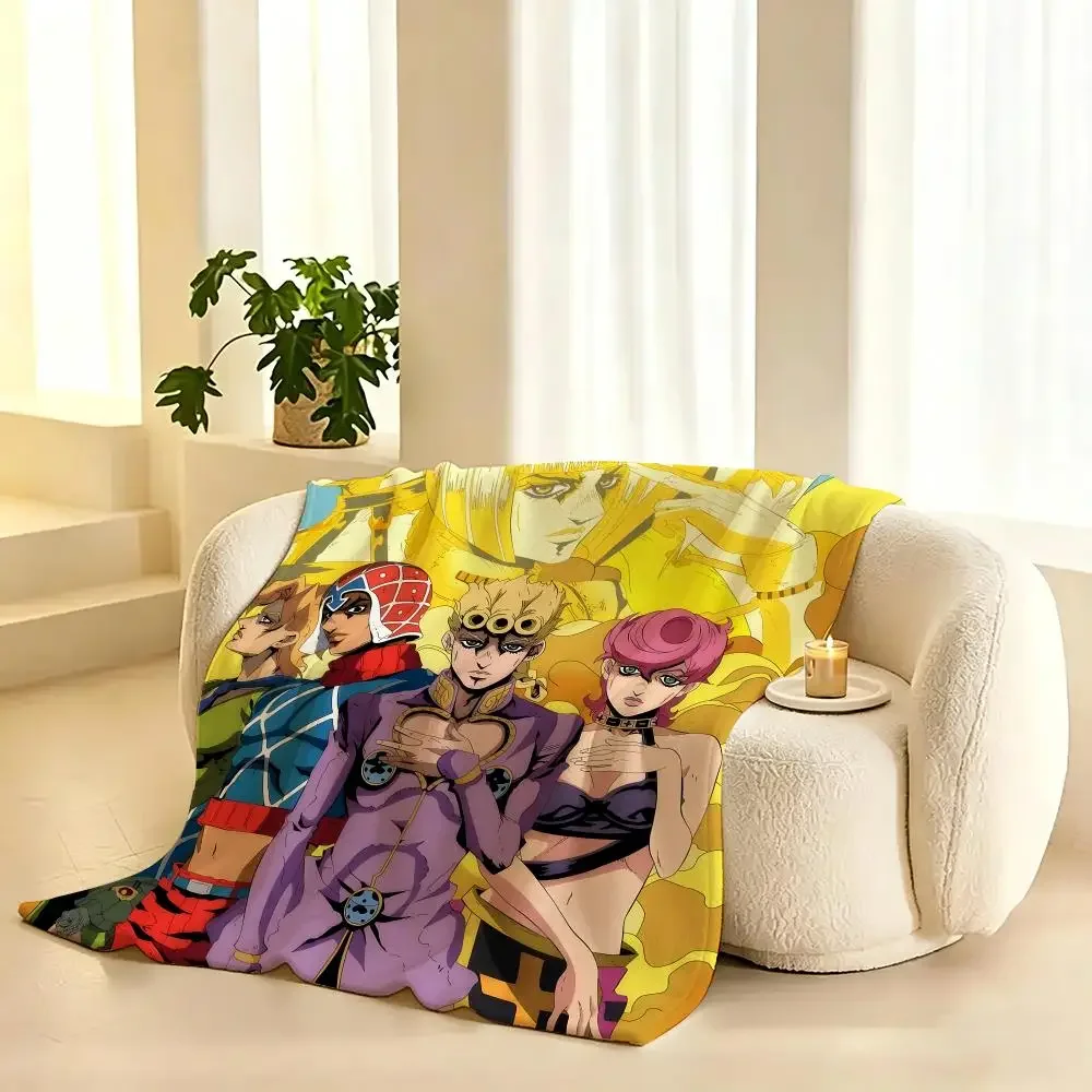 JoJos Bizarre Adventure Anime Throw  flannel blanket, suitable for sofas, beds, offices,  exquisite gift blankets