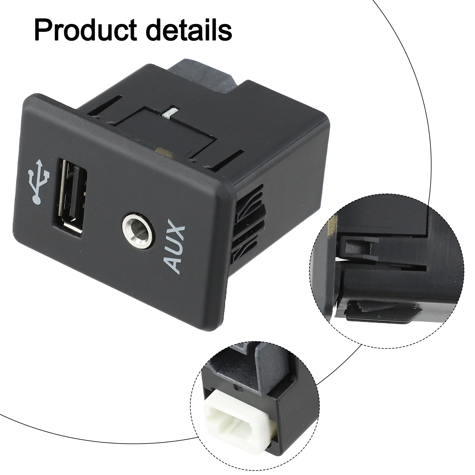 For Nissan Altima Audio Socket Car AUX Interface Car Audio Installation Made Of ABS Materials Non-deformable Structure