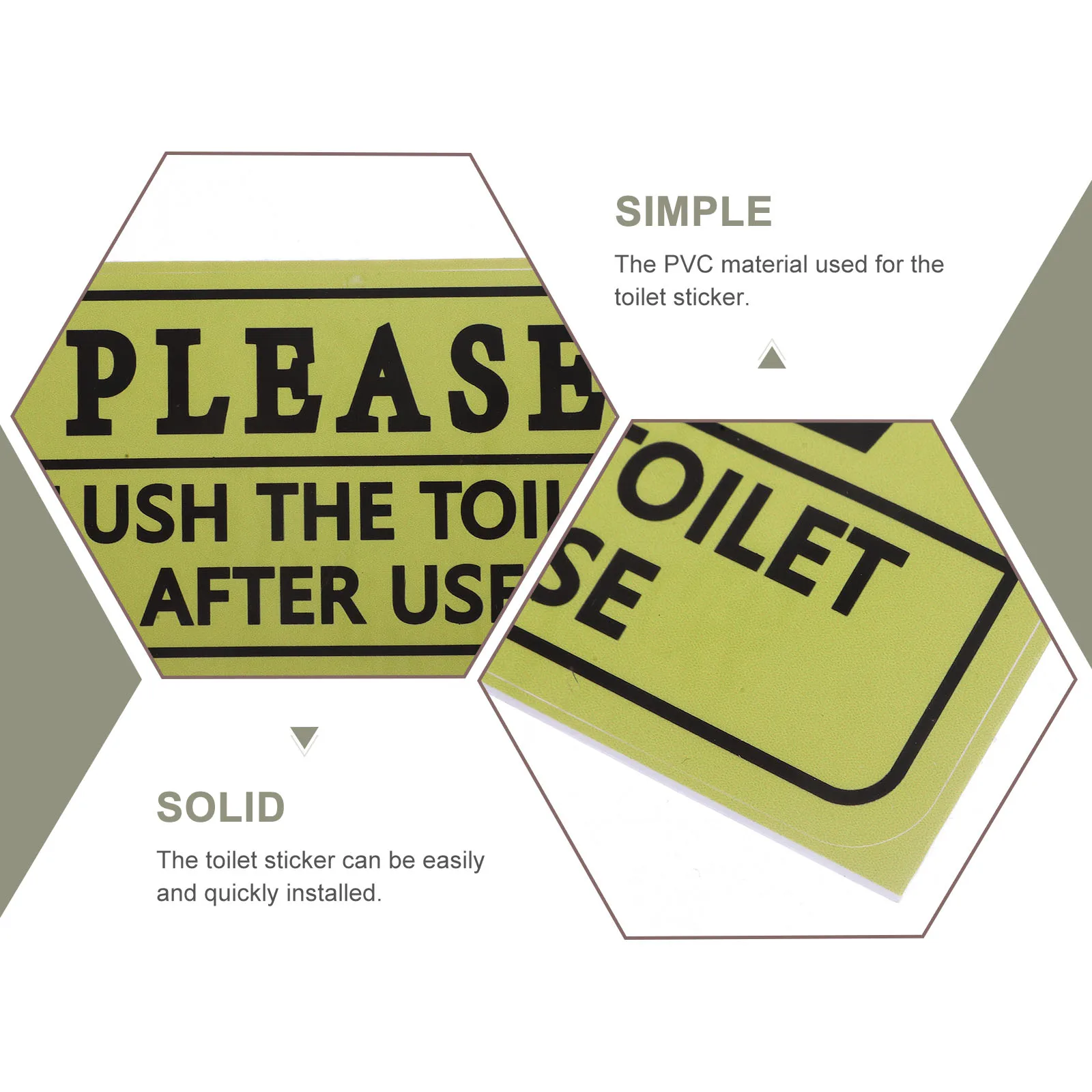 

Please Flush Sticker Waterproof Bathroom Self Adhesive Stickers Decal Adhesive Vinyl Hygiene Reminder Sign Home Hotel Decor