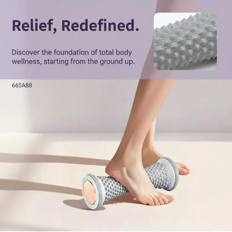 Foot Massage Roller Durable PP Construction Textured Surface Deep Tension Relief for Home Gym Workout Office Use