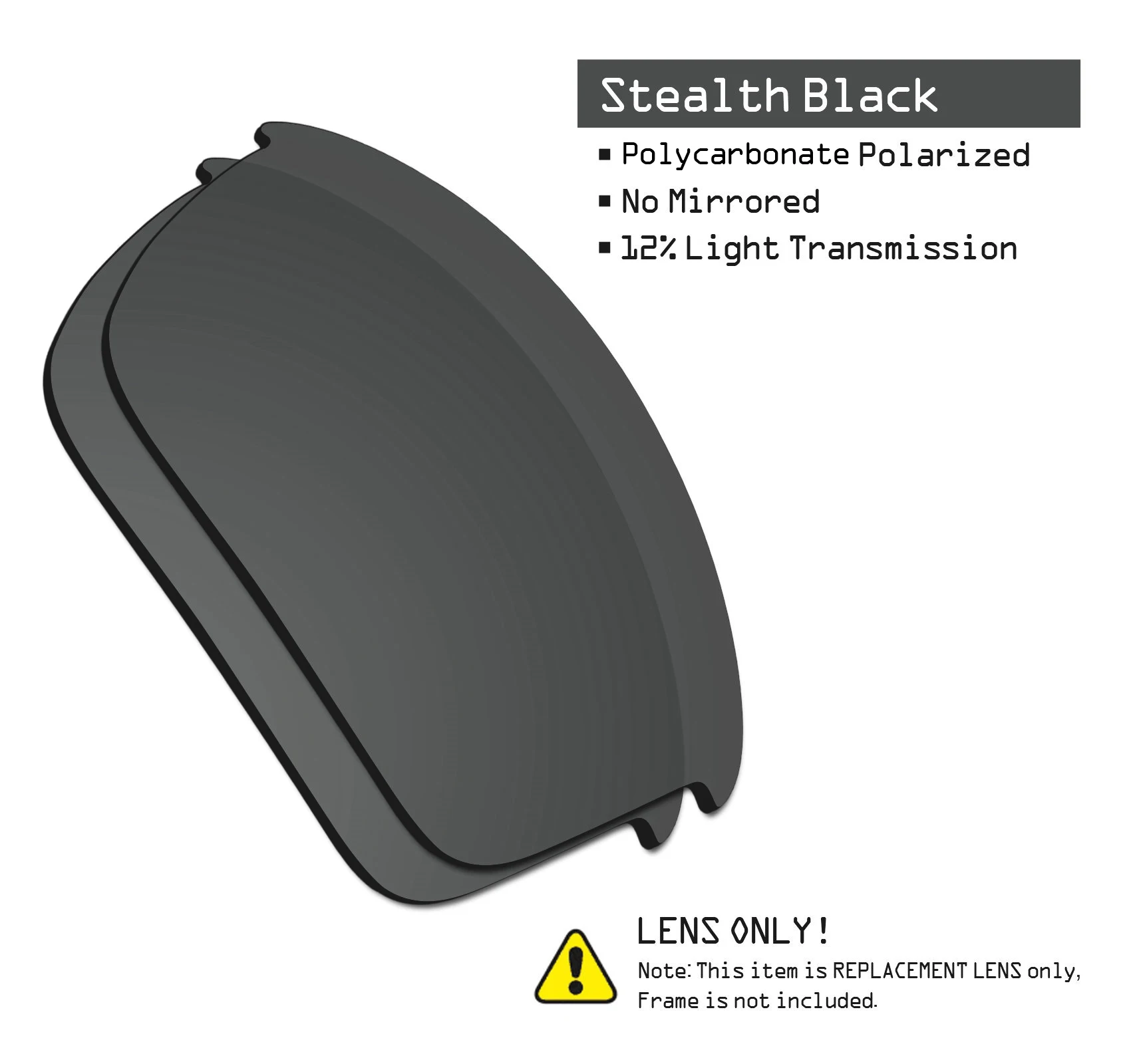 

SmartVLT Polycarbonate Polarized Sunglasses Replacement Lenses for Oakley Bottle Rocket OO9164 - Stealth Black