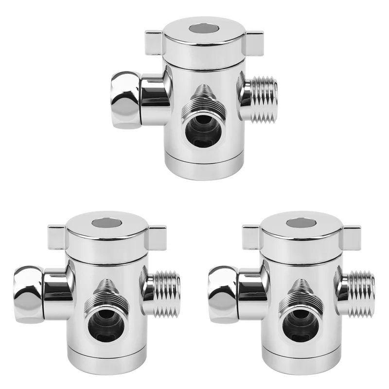 

AS60-3Pcs 1/2 дюйма 3-ходовой Т-образный адаптер для унитаза, биде, ванны, душевой насадки, переключающий клапан с креплением на рычаге