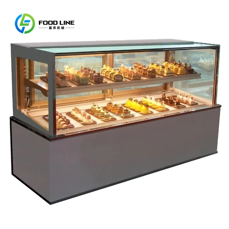 

Customized Refrigerated Cake Display Counter High Quality Commercial Bakery Refrigerator Display Case Hot Sale