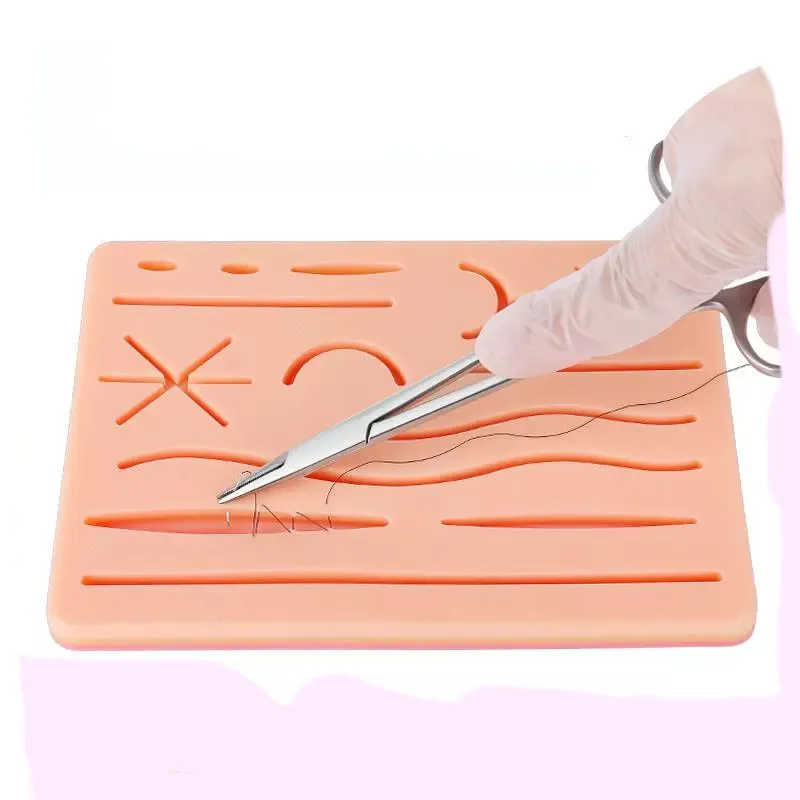 

Suturing Training Pad Traumatic Skin Suture Model Wound silicone suture pad Reusable Silicone Suture Practice Mat