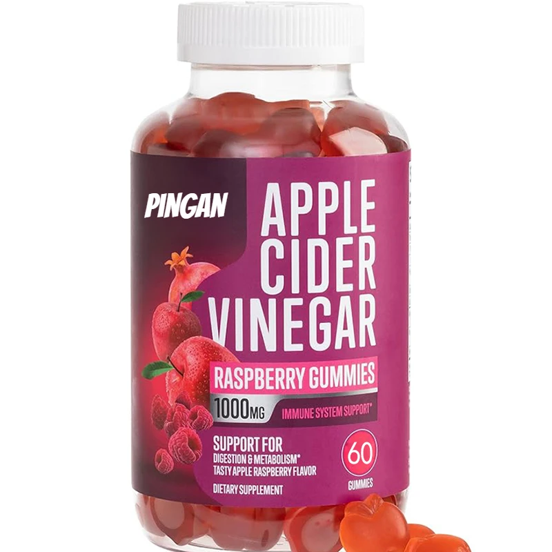 

Apple Vinegar Gummies Vitamin - Gelatin Free, Vegetarian, Non GMO, Made From Beetroot and Vitamin B12- Apple Raspberry Flavor
