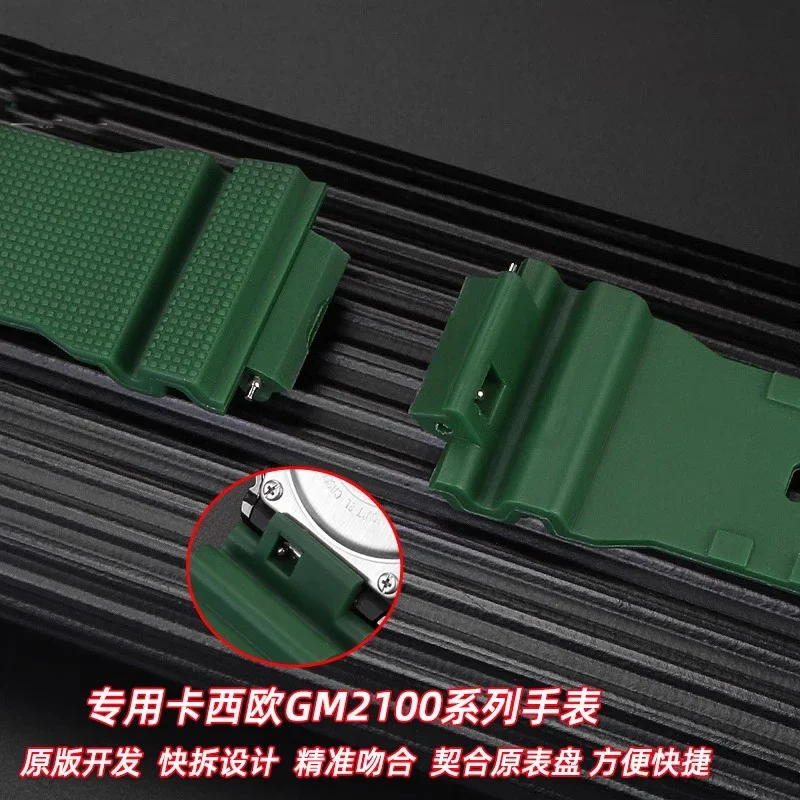 High quality rubber strap For Casio G-Shock GM2100 GA2100 DW5600GM GA 2100 DW6900 silicone waterproof strap 16mm bracelet