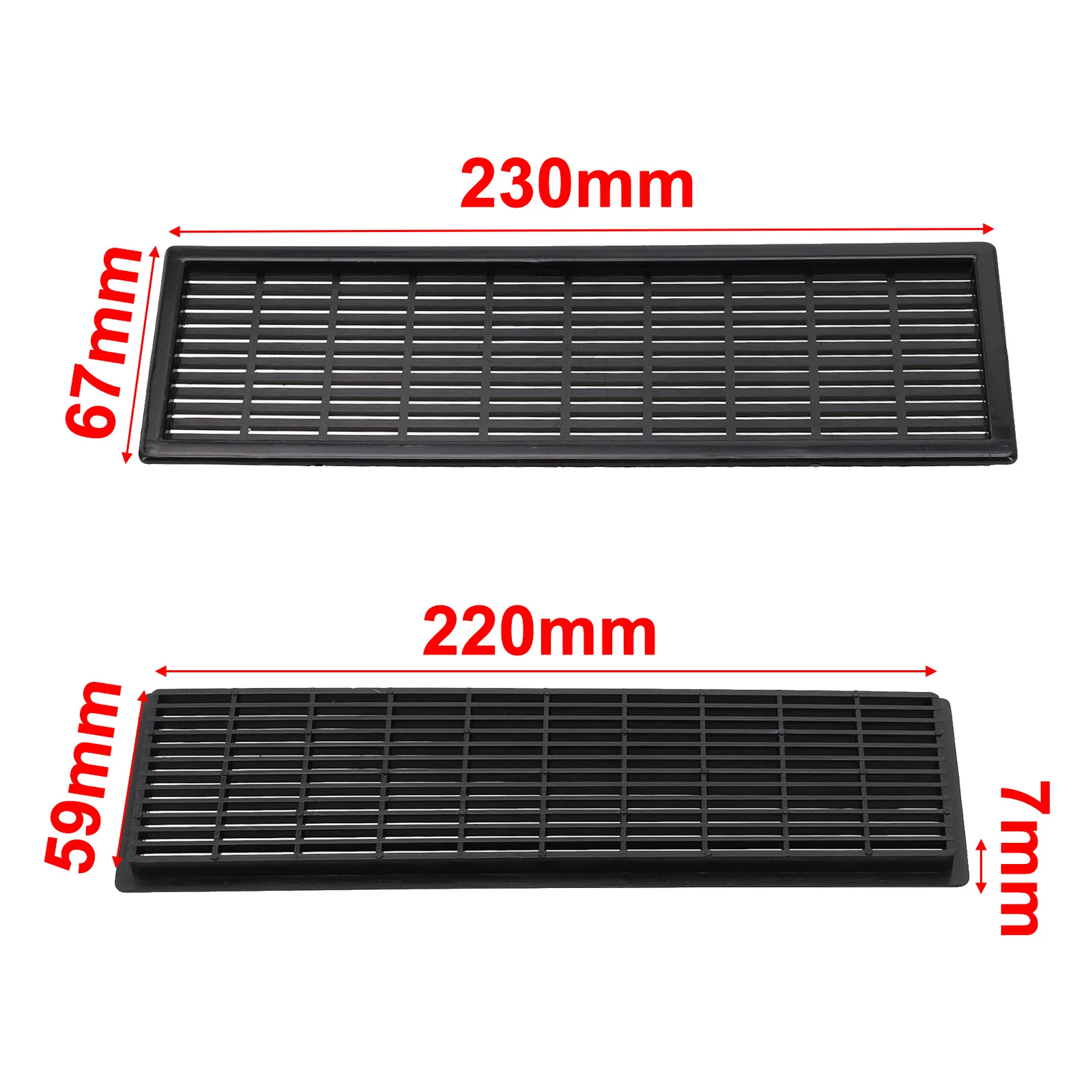 Rectangular ABS Vent Grille 60mm For Ventilation In Wardrobe Cabinet Shoe Rack Computer Cabinet And Bathroom Door Air Management