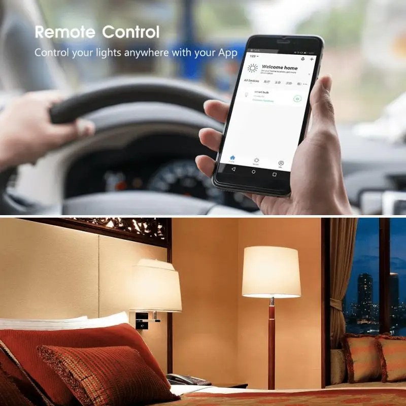 Bombilla Led inteligente con WiFi para el hogar, luz RGB BR30, 13W, E26, 100-240V, Control por aplicación Smart LIfe, funciona con Alexa y Google Home, Tuya