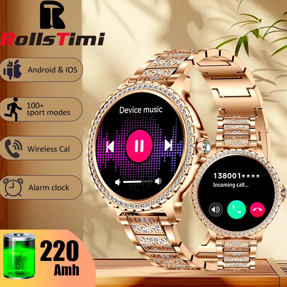 

2025 Новые 1,32-дюймовые ультратонкие умные часы с полным сенсорным экраном, Bluetooth-вызов, пульсометр, спортивные фитнес-часы для мужчин и женщин