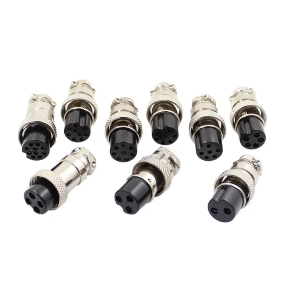 10PCS GX16 Aviation Plug Socket Connector 2P 3P 4P 5P 6P 7P 8P 9P 10P Male & Female 16mm L70-78 Socket Plug Wire Panel Connector