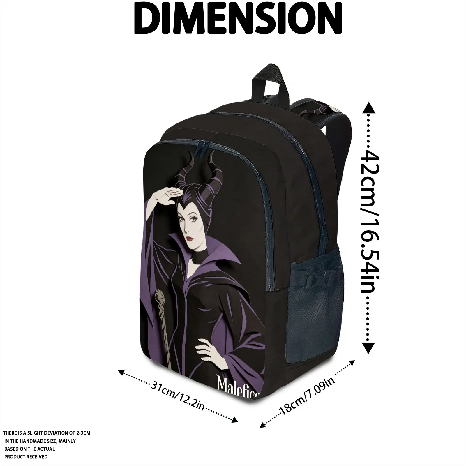 1 قطعة أشرار ديزني Maleficent & Evil Queen الظلام موضوع متعدد الطبقات المألوف للجنسين على ظهره مع عدة مقصورات