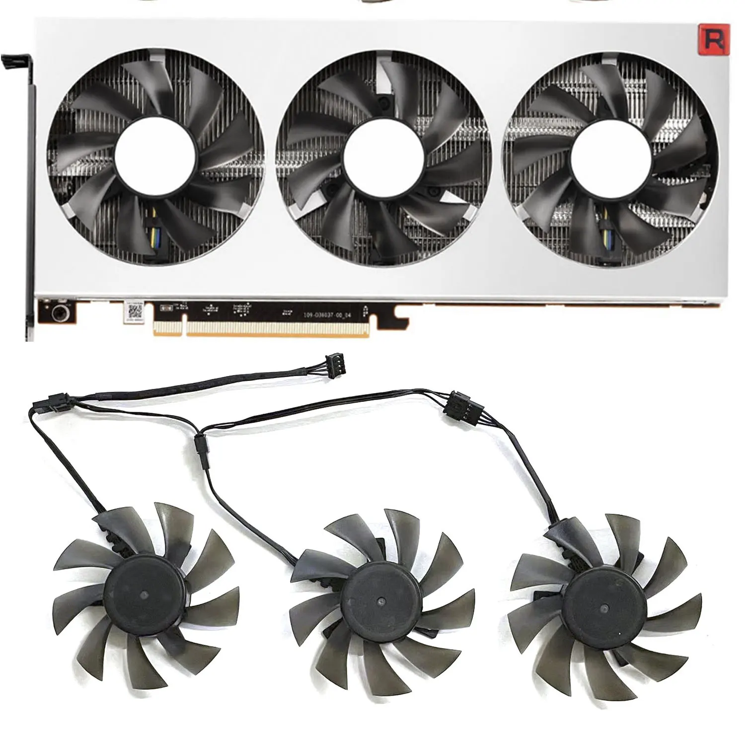 

New AMD Radeon VII GPU Fan 4PIN 75MM FD7010H12S for Sapphire Radeon VII, Dataland Radeon VII Graphics Cooling Fan