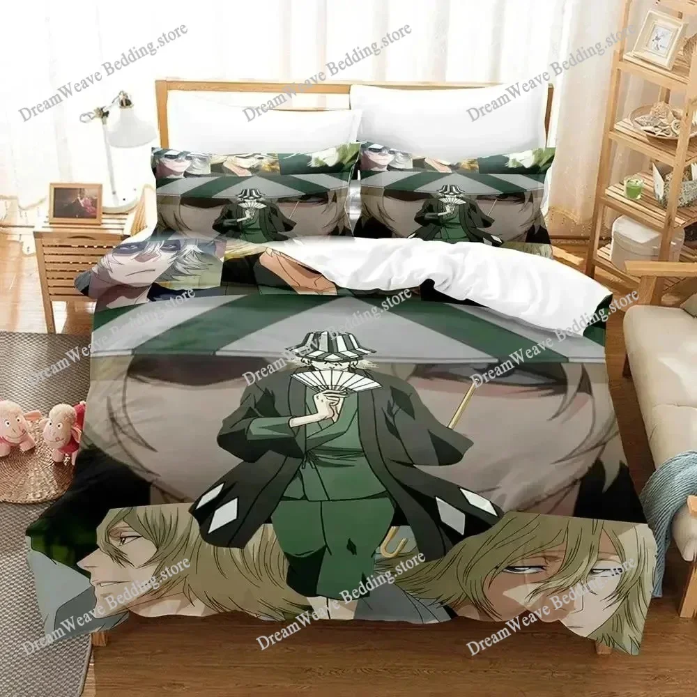 3D Printed Anime Bleach Urahara Kisuke Bedding Set Duvet Cover Bedroom Comforter Single Twin King Size Quilt Cover Home Textiles
