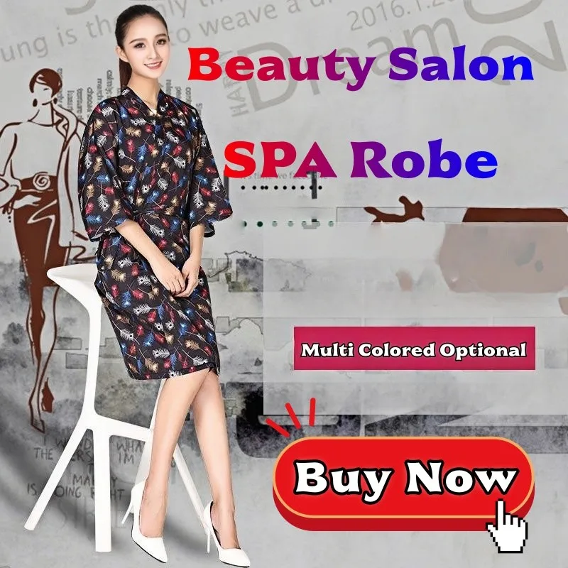 Feather Style Waterproof Breathable Non Stick Hair SPA Robe Barber Shop Apron Cloak Pet Nail Art Beauty Hairdressing Workwear Y