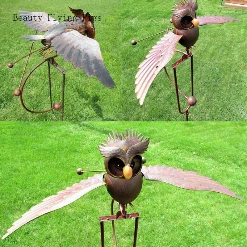 

1 Pc Metal Simulated Bird Eagle Owl Outdoor Courtyard Bird's Nest Garden Decorate Crafts Daily Gift Giving Home Accessories