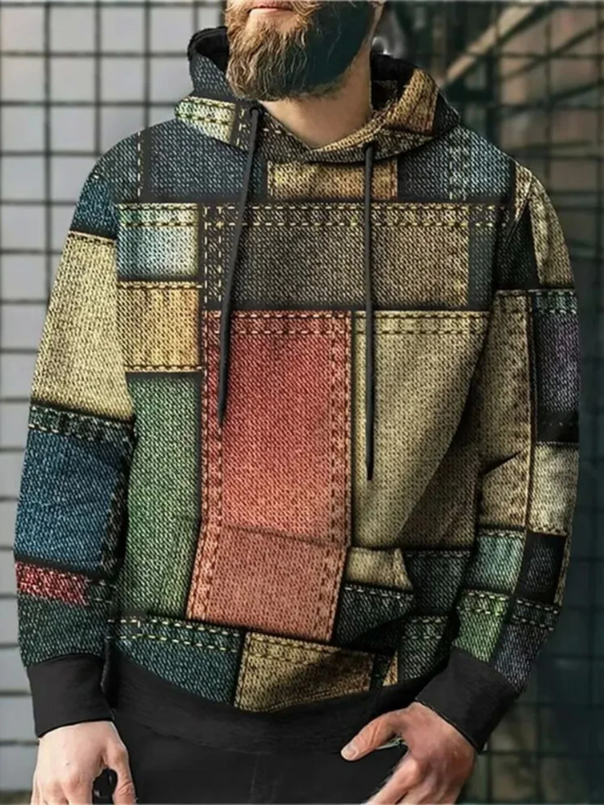 

Мужская повседневная толстовка с 3D цифровым принтом и шнурком, удобная уличная одежда, модная толстовка для весны, лета и осени