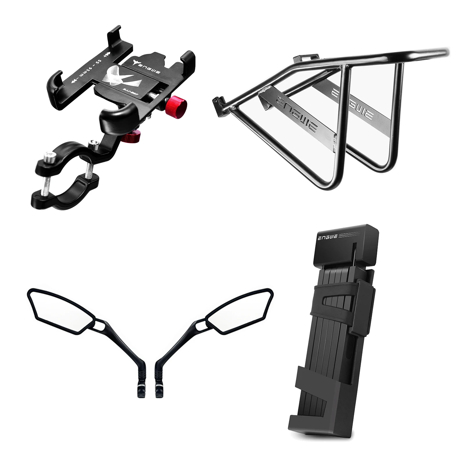 

ENGWE Electric Bicycle Accessories Mobile Phone Holder, Rear Rack for M20, Bicycle Lock, Rearview Mirror